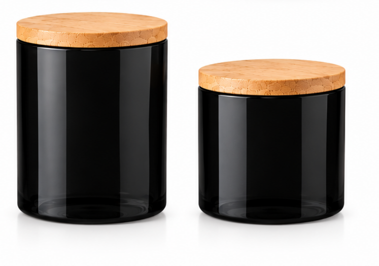 Wholesale Glass Candle Jars with Bamboo Lids