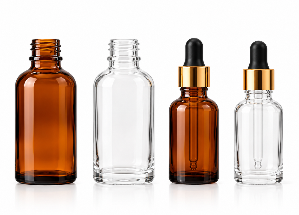4oz Round Glass Dropper Bottles (24pk)