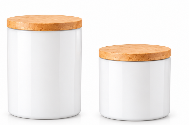 Wholesale Glass Candle Jars with Bamboo Lids